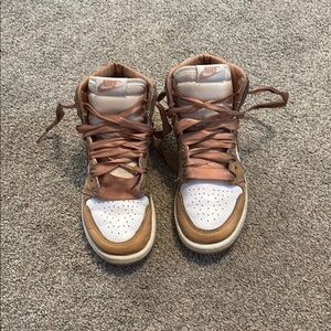 Nike Brown and White Sneakers